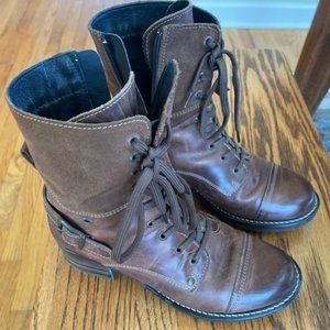 Taos Crave Boots Size 7.5 Brown Leather & Suede